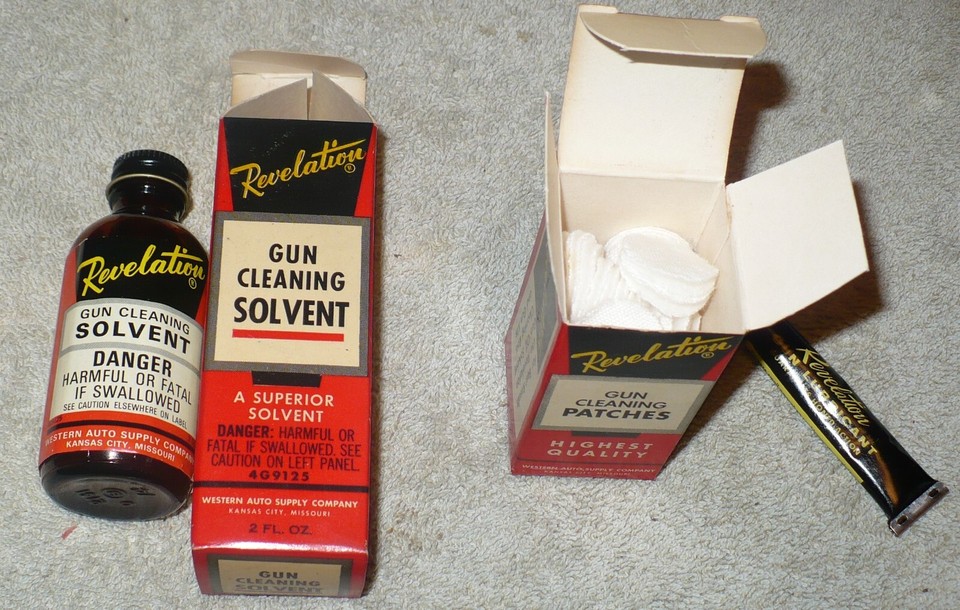 VINTAGE REVELATION RIFLE CLEANING KIT / .22 cal / IN BOX WESTERN AUTO
