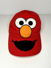 Elmo Sesame Place toddler baseball cap hat, red, adjustable, embroidered, fuzzy