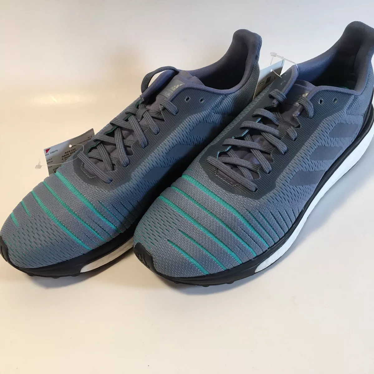 Adidas New Mens Solar Running Shoe AC8133 Hi-res Aqua Sz 10 |