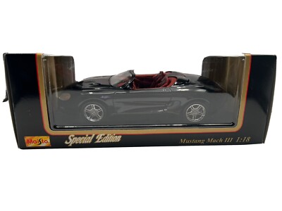 MAISTO SPECIAL EDITION MUSTANG MACH III BLACK CONVERTIBLE. 1:18. NIB