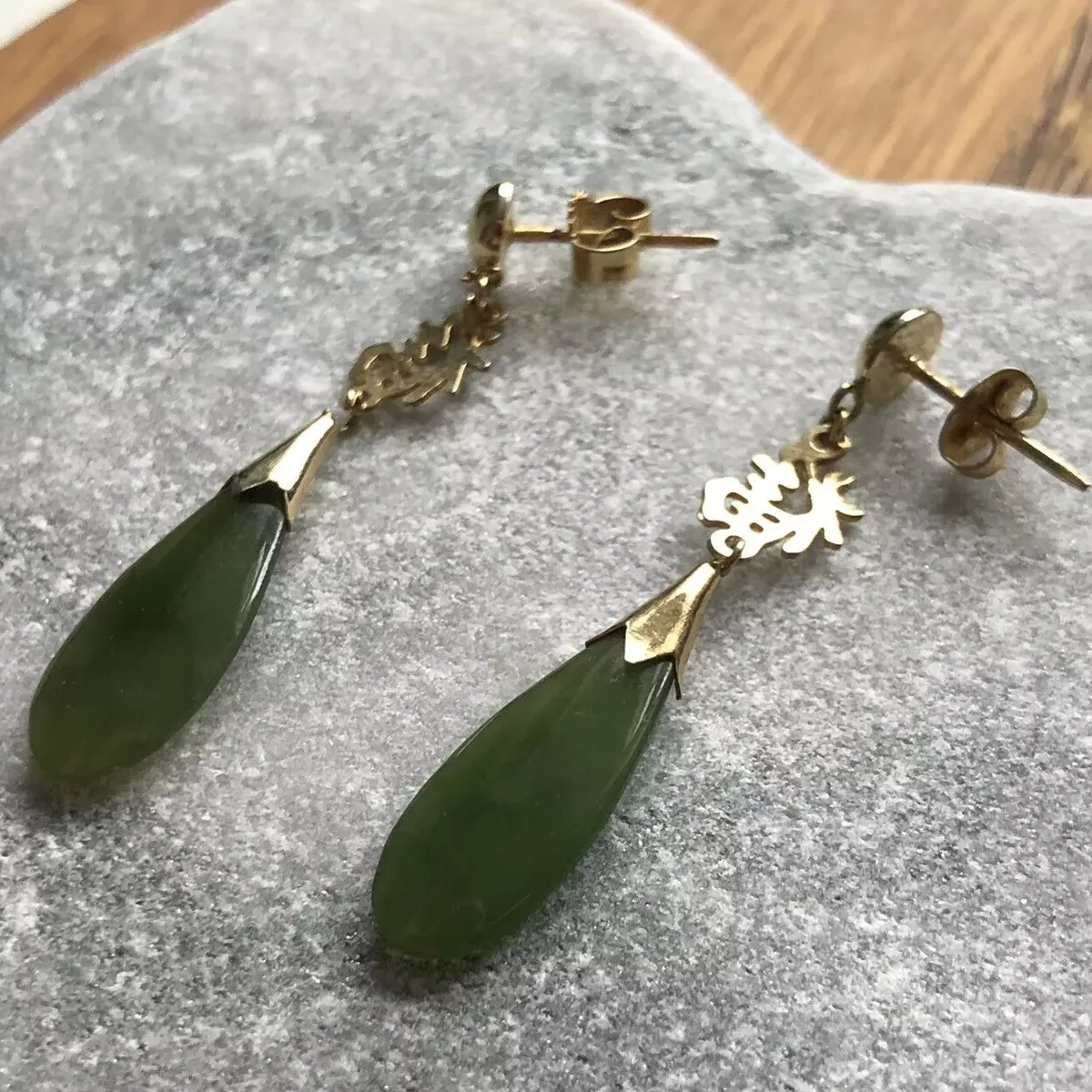 Stone hanging earrings clearance