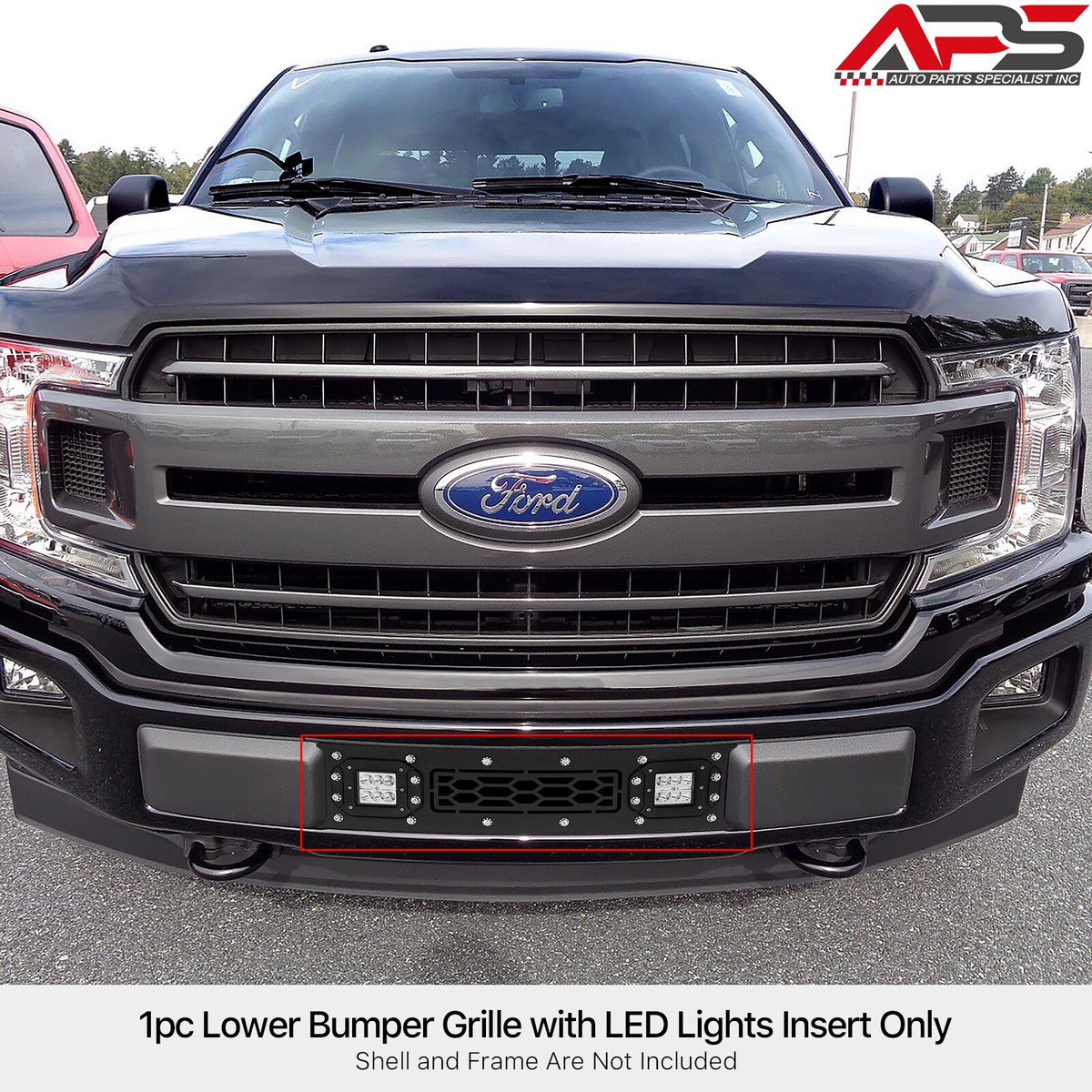 F-150 Stainless Steel Billet Lower Grille Insert; Black (18-20 F-150, Excluding Raptor) - Free Shipping