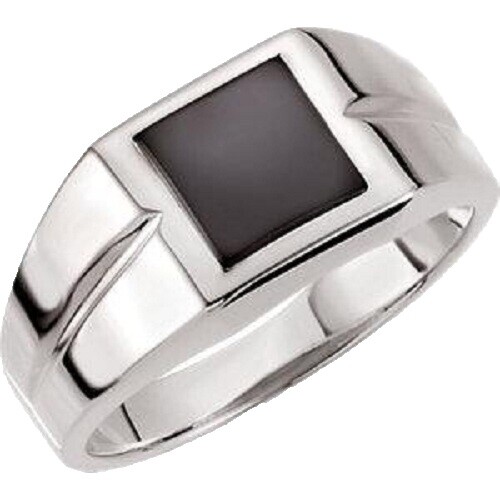 Tom Wood Polished Onyx Silver Peaky Ring 36945 | eBay