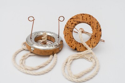 Set of authentic Mount Athos Cork Flots with adjustable flame and 20cm wick