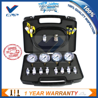 #ad 10 25 40 60MPa Hydraulic Pressure Gauge Test Kit Fit Komatsu CAT CASE John Deere $78.29