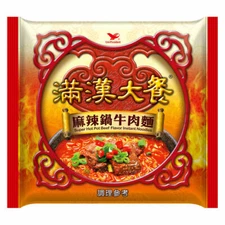 (12 PACKS) - NEW UNI-PRESIDENT Instant Noodle 統一 滿漢大餐 麻辣鍋牛肉麵 (12包)