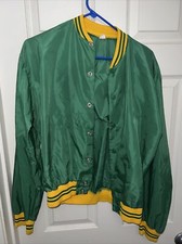 Russell Southern Co Jacket Vintage USA Made Sportswear Medium Green Yellow