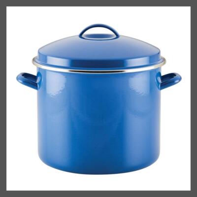 Farberware 16qt Porcelain Enamel Covered Stock Pot Blue
