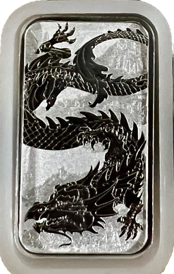 #ad 2023 Australian DRAGON Coin 1 oz .9999 Fine Silver Coin Bar BU PERTH MINT $99.95
