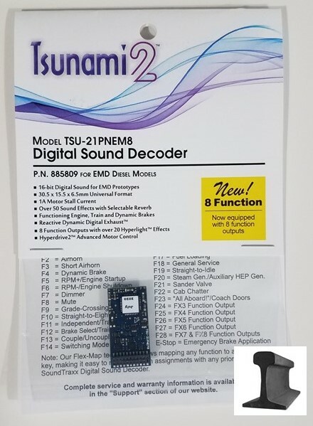 DCC Sound Decoder Steam SoundTraxx Econami ECO-21PNEM DCC Sound Decoder For HO Scale Steam Locomotives (21-Pin) 21 Pin DCC Sound Decoder For Trains - Foto 9