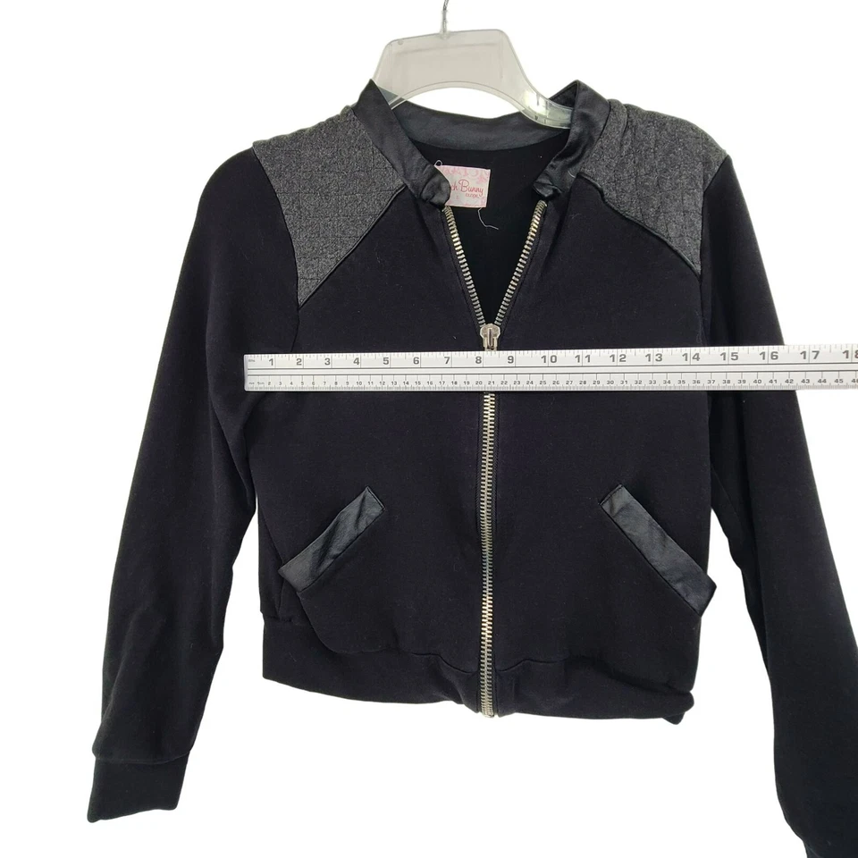 Beach Bunny Women’s Jacket Size S Black Front Zip Long Sleeve Pockets Athleisure - Image 3 of 4