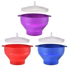 Microwave Silicone Popcorn Popper Maker Collapsible Bowl