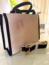Quadra Damen Tragetasche Beige/Schwarz Recyle...