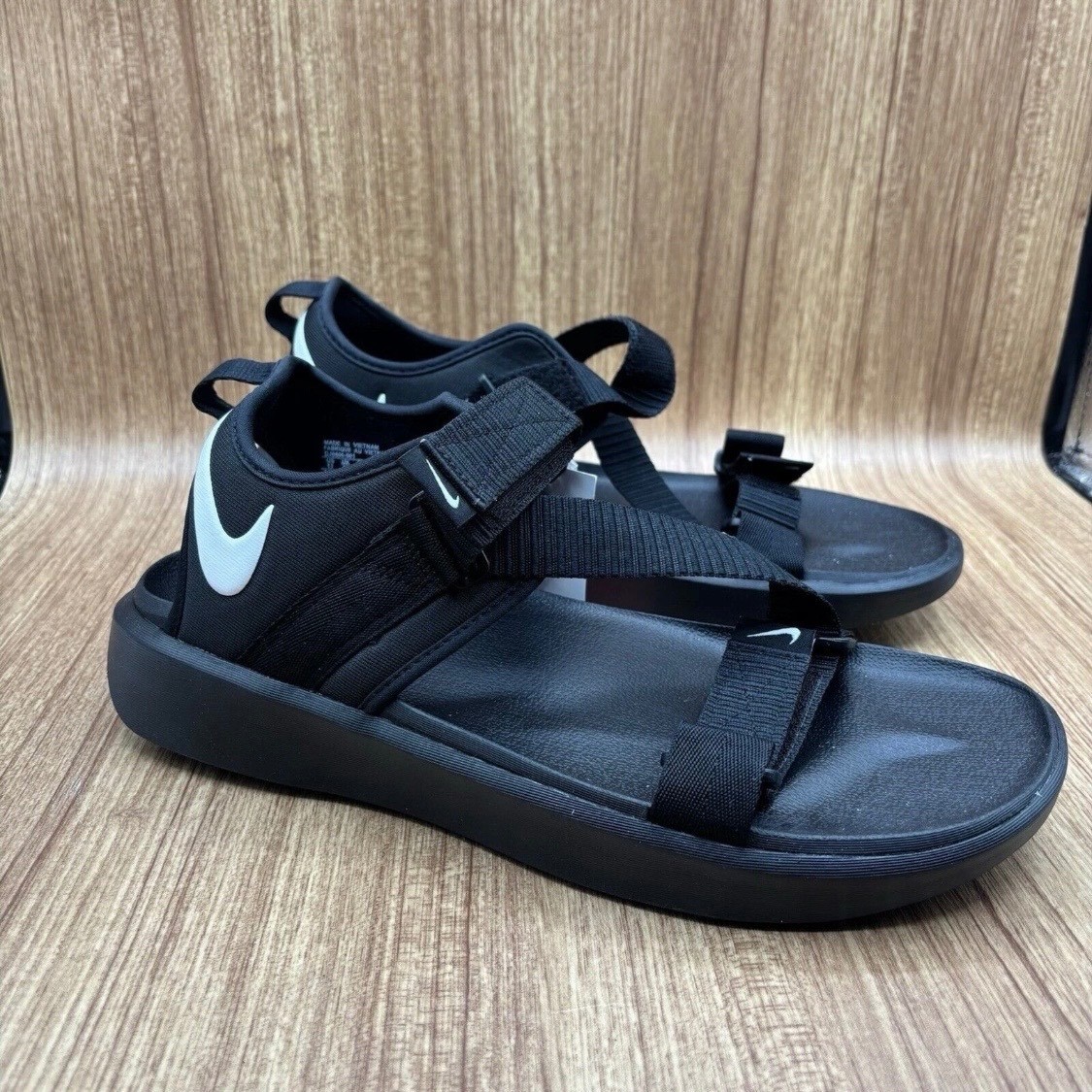 Nike Vista Sandal Black White Mens 13 DJ6606-001 Adjustable Strap