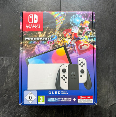Nintendo Switch OLED Konsole 64 GB Weiß PAL inkl. Mario Kart 8 Deluxe Bundle