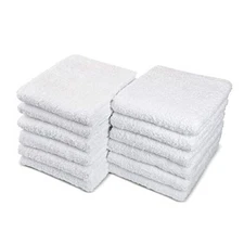 Cotton Towels for Multiple Use, 100% Ring Spun Cotton Towel Set, Heavy White