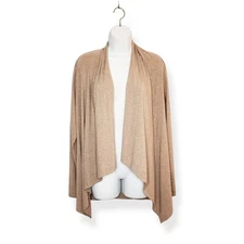 Coolibar Marietas SPF 50+ Long Sleeve Open Front Tan Sun Wrap Womens Size Medium