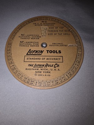 Vintage LUFKIN TOOLS Rule Company Standard Of Accuracy Dial