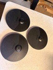 alesis set of 3 electric drum cymbals, 10" 2 single one choke black