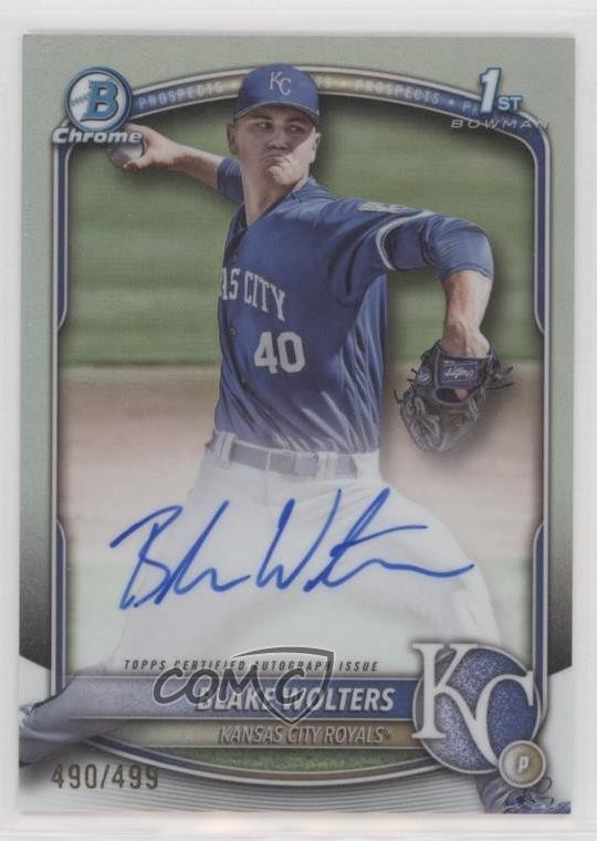 2025 Bowman Chrome Prospect Refractor 490/499 Blake Wolters #CPA-BW Auto 0xh3