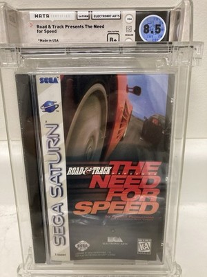 NFS NEED FOR SPEED Road Track Sega Saturn 1st Print Box WATA 8.5 SEALED Exotic