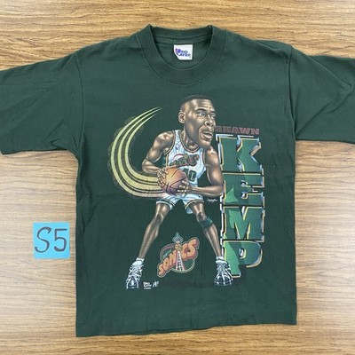 Vintage Men s Small Shawn Kemp Pro Player Tee Shirt Super Sonic s Single Cartoon
