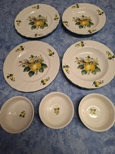 Villeroy & Boch JAMAICA Gelb/Gr&uuml;n/Vogel Speise-, Suppenteller, Sch&auml;lchen, Untere