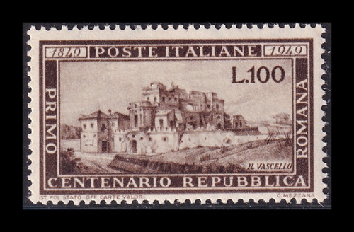 ITALY 1949 - ROMAN REPUBLIC EXCELLENT CENTERING MNH - CERTIFICATE € 510