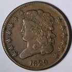 Photo of a 1829-P Half Cent from an eBay listing that sold on Jul 9, 2026