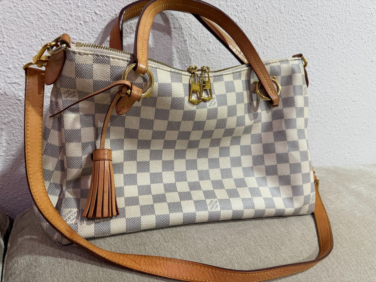 Authentic LOUIS VUITTON Damier Azur Lymington crossbody and