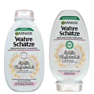 Garnier/Wahre Schätze ''Sanfte Hafermilch'' Shampoo&Spülung 450ml/Haarpflege