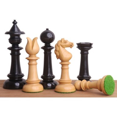 4'' Edinburgh Northern Upright Pre-Staunton Chess Set- Chess Pieces Only - Ebony