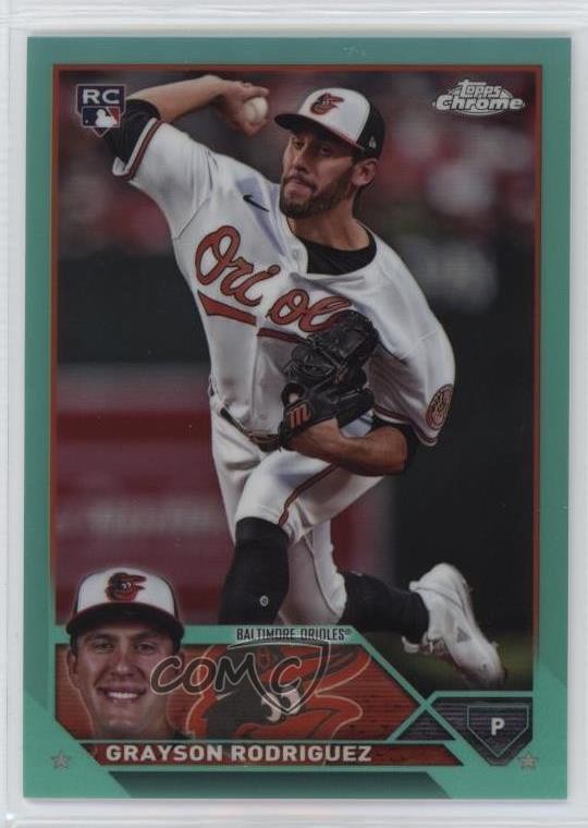2023 Topps Chrome Update Aqua Refractor 6/199 Grayson Rodriguez #USC98 0ok8