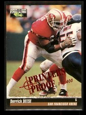 1995 Pro Line Derrick Deese #276 Printer's Proofs Rookie /400 SP