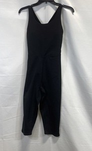 Fabletics Women's Black Performance Criss Cross Back Capri Jumpsuit Size S