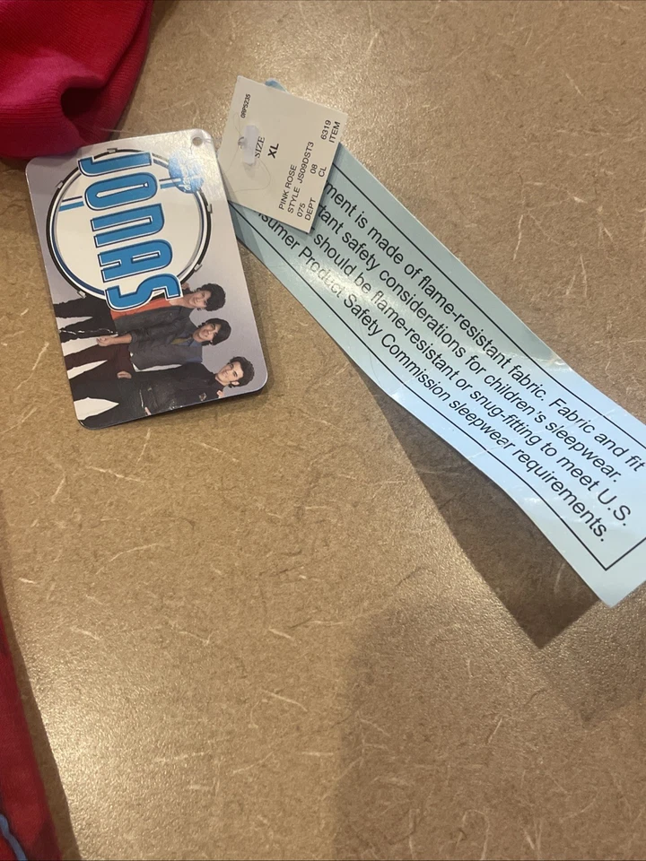 NOS NWT Disney Pajamas Nightgown Kids XL Jonas Brothers Let There Be Rock Prop - Image 3 of 4