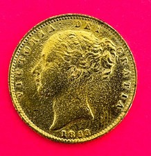 1853 Young Victoria Sovereign coin Shield Back, WRL Gold Plated RARE SCARCE
