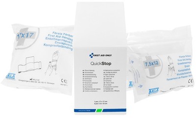 FIRST AID ONLY Steriles Wundverband-Set QuickStop 3er Set