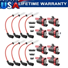 For Chevy Silverado GMC LS1 LS3 4.8/5.3/6.0L Round Ignition Coil Spark Plug Pack