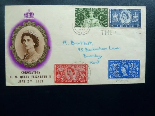 GB  First day   fdc from 1953 Coronation with  London Long live the Queen