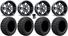 Fairway Alloys Flex Bk Golf Wheels 14" 23x10-14 X-Trail Tires E-Z-GO & Club Car