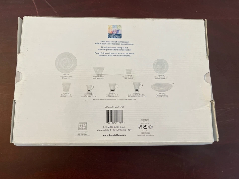 Luigi Bormioli Happy Break Cuenco Ovalado 32cm 12.5" Vidrio Italia Servware Nuevo Foto 4 de 4