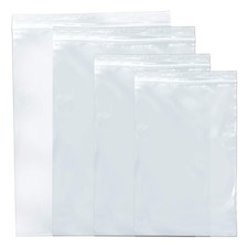 Quality Zipper Lock Reclosable Clear Disposable Plastic Bags, Strong | Assort...