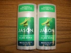 2-Jason Soothing  Aloe Vera Deodorant Stick 2.5 oz each