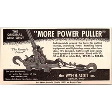 The Wyeth-Scott Co. More Power Puller Newark OH 1960 Ad SAI2-6