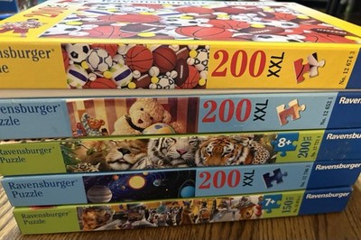 5 150-200 XXL RAVENSBURGER OOP VTG COMPLETE PUZZLES RETAIL $120 