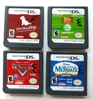 LOT OF 4 Nintendo DS cartridges NINTENDOGS, Cars, OPEN SEASON, Little Mermaid
