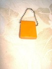 Vintage Butterscotch Bakelite Mobil Oil Pegasus Advertising Keychain KJ — photo 3
