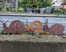 Schnecken Edelrost Garten Deko Rostig Vintage Shabby Rustikal Topfstecker Chic