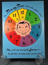 Vintage SIFO Timmy Time Color Wheel Clock Puzzle Bow Tie Variant No Hands VGC